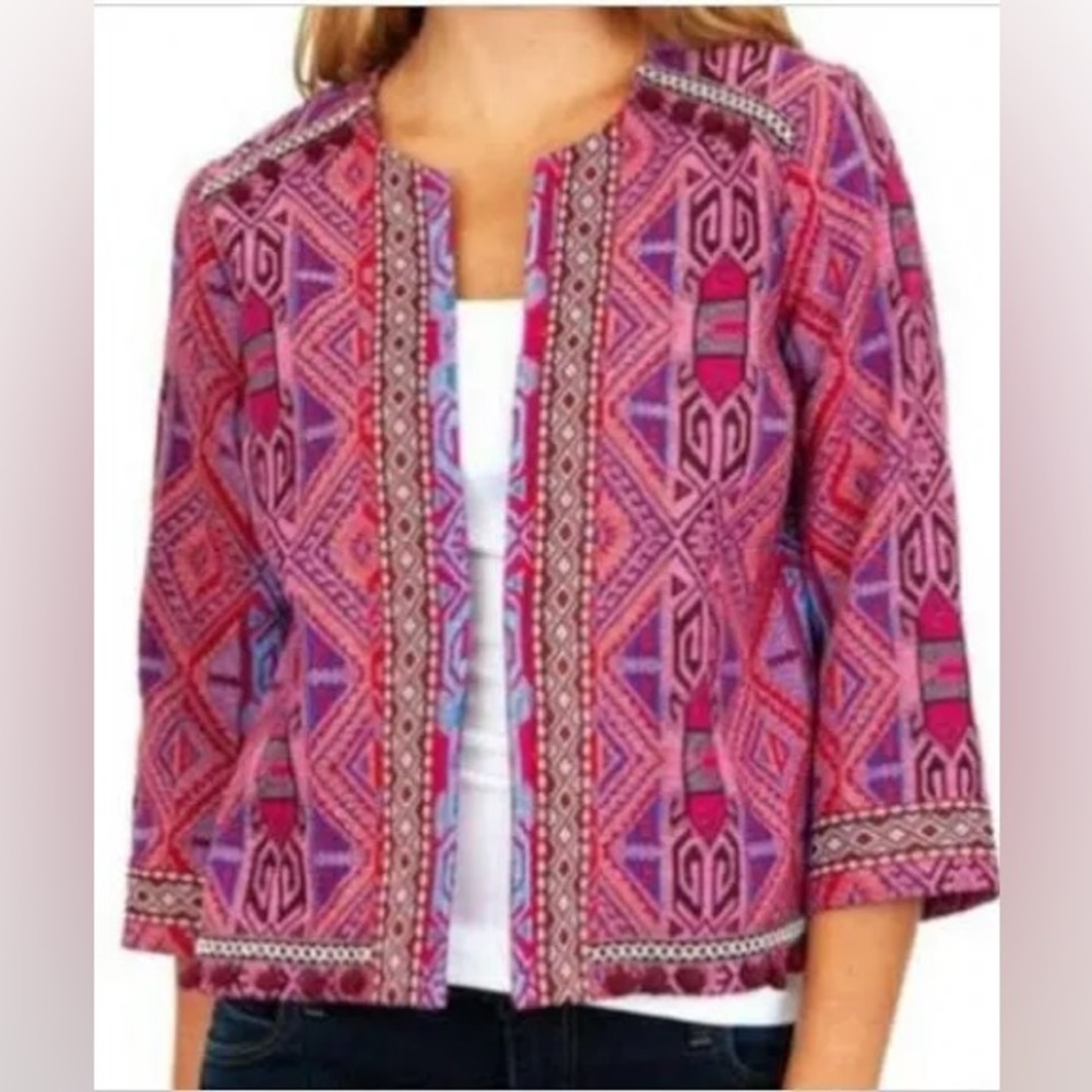 KUT From the Kloth Aztec Boho Multi-Color Blazer